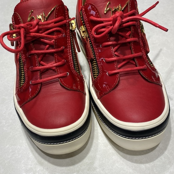 GIUSEPPE ZANOTTI #39159 Black Leather Sneakers Size 8 ⭐️⭐️⭐️⭐️⭐️ - Picture 9 of 17